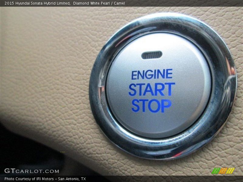 Diamond White Pearl / Camel 2015 Hyundai Sonata Hybrid Limited
