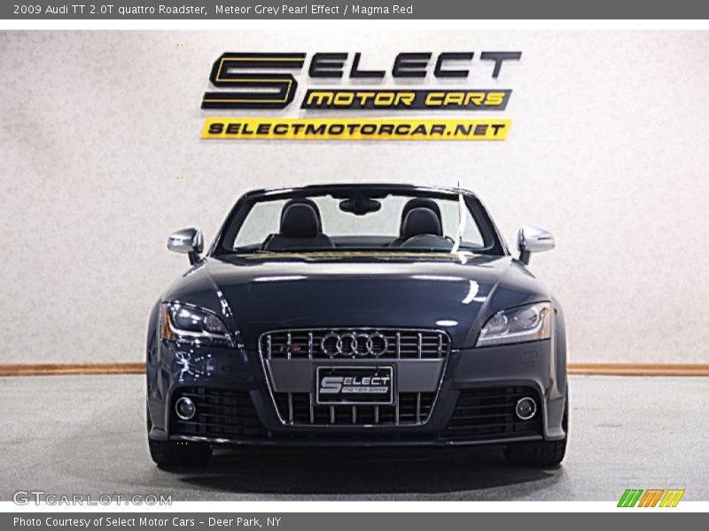 Meteor Grey Pearl Effect / Magma Red 2009 Audi TT 2.0T quattro Roadster