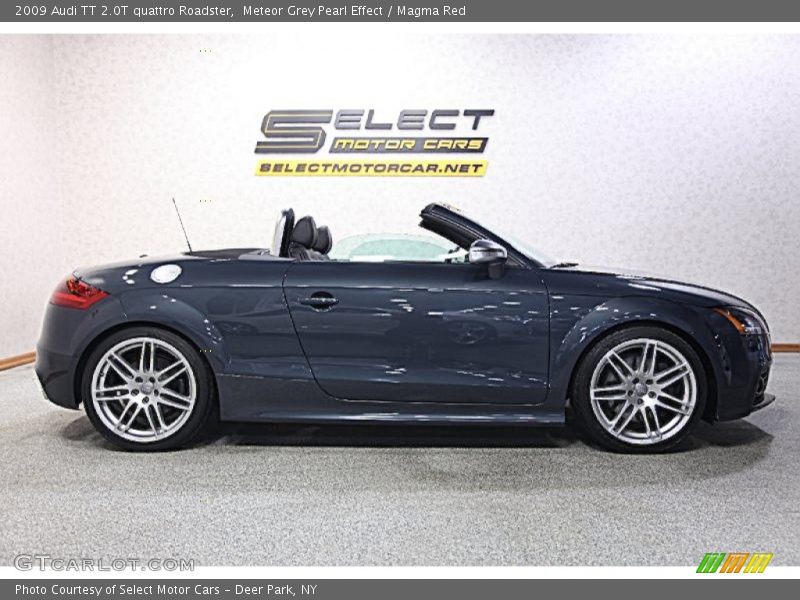 Meteor Grey Pearl Effect / Magma Red 2009 Audi TT 2.0T quattro Roadster