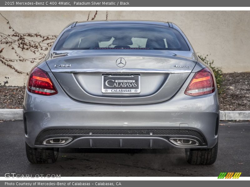 Paladium Silver Metallic / Black 2015 Mercedes-Benz C 400 4Matic