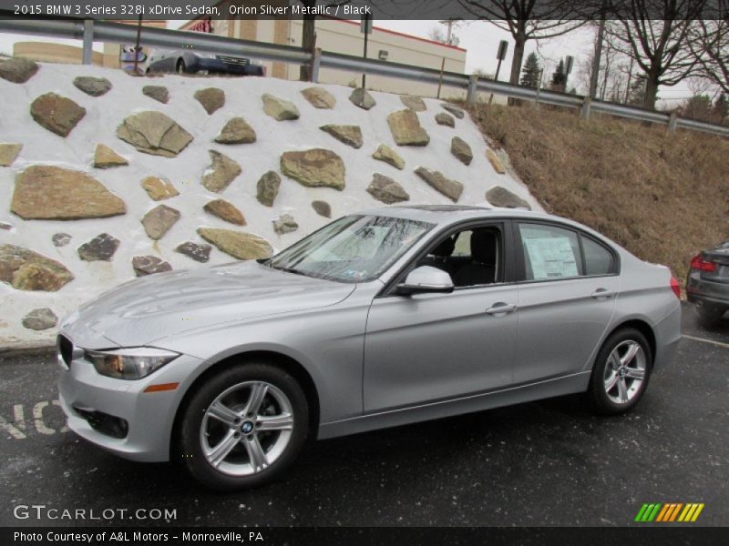 Orion Silver Metallic / Black 2015 BMW 3 Series 328i xDrive Sedan