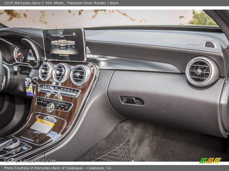 Paladium Silver Metallic / Black 2015 Mercedes-Benz C 400 4Matic