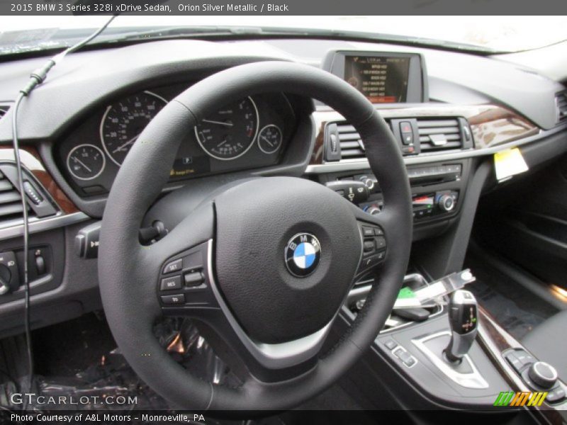 Orion Silver Metallic / Black 2015 BMW 3 Series 328i xDrive Sedan