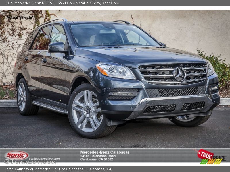 Steel Grey Metallic / Grey/Dark Grey 2015 Mercedes-Benz ML 350