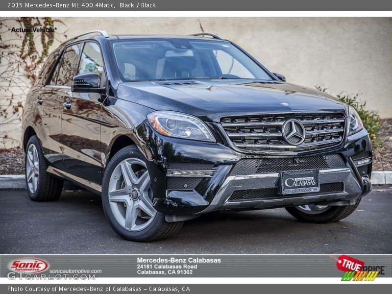 Black / Black 2015 Mercedes-Benz ML 400 4Matic