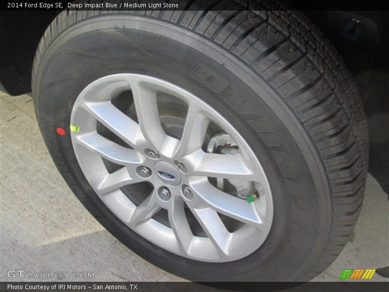 Deep Impact Blue / Medium Light Stone 2014 Ford Edge SE