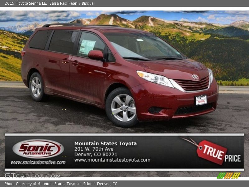 Salsa Red Pearl / Bisque 2015 Toyota Sienna LE