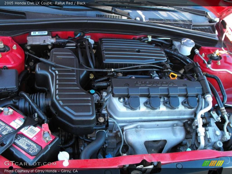 Rallye Red / Black 2005 Honda Civic LX Coupe