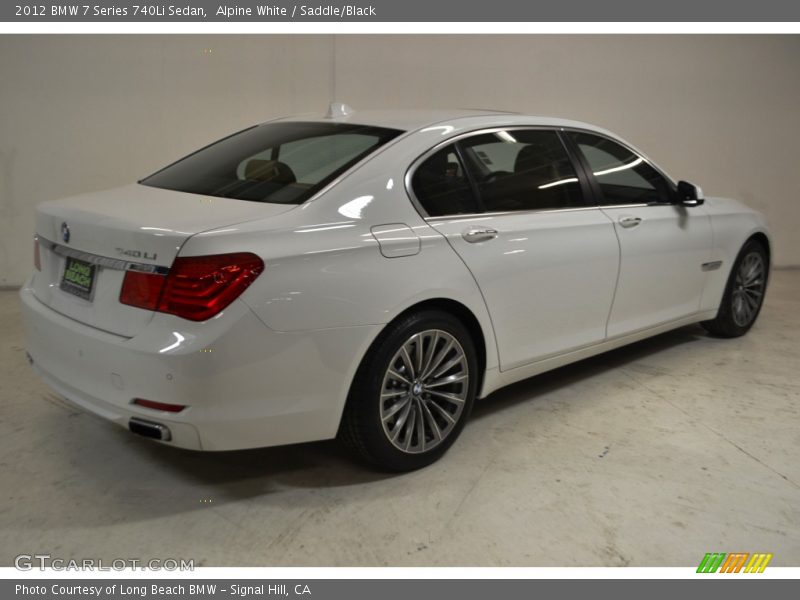 Alpine White / Saddle/Black 2012 BMW 7 Series 740Li Sedan