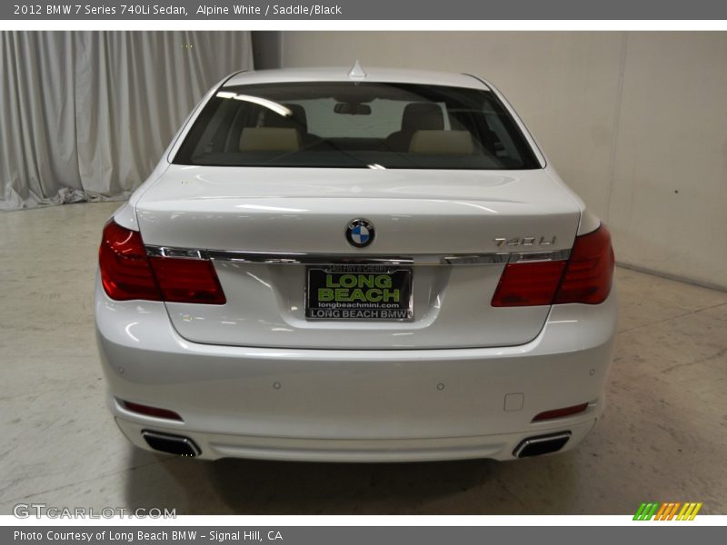 Alpine White / Saddle/Black 2012 BMW 7 Series 740Li Sedan