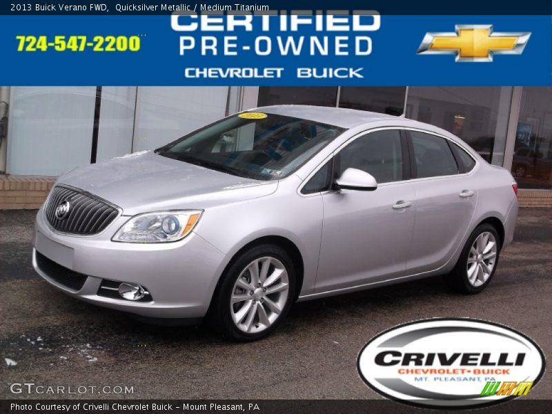 Quicksilver Metallic / Medium Titanium 2013 Buick Verano FWD