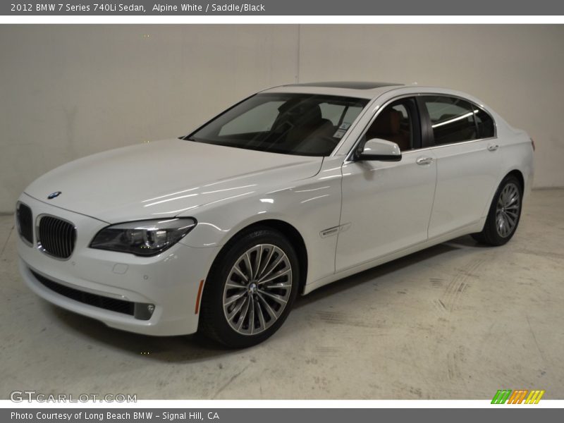 Alpine White / Saddle/Black 2012 BMW 7 Series 740Li Sedan