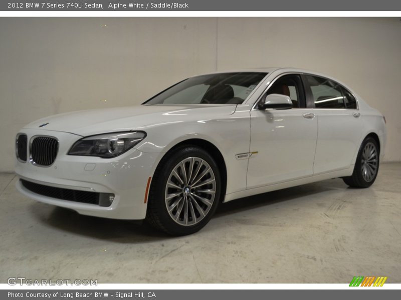Alpine White / Saddle/Black 2012 BMW 7 Series 740Li Sedan