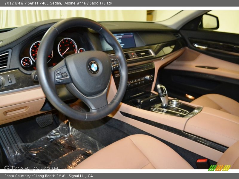 Alpine White / Saddle/Black 2012 BMW 7 Series 740Li Sedan