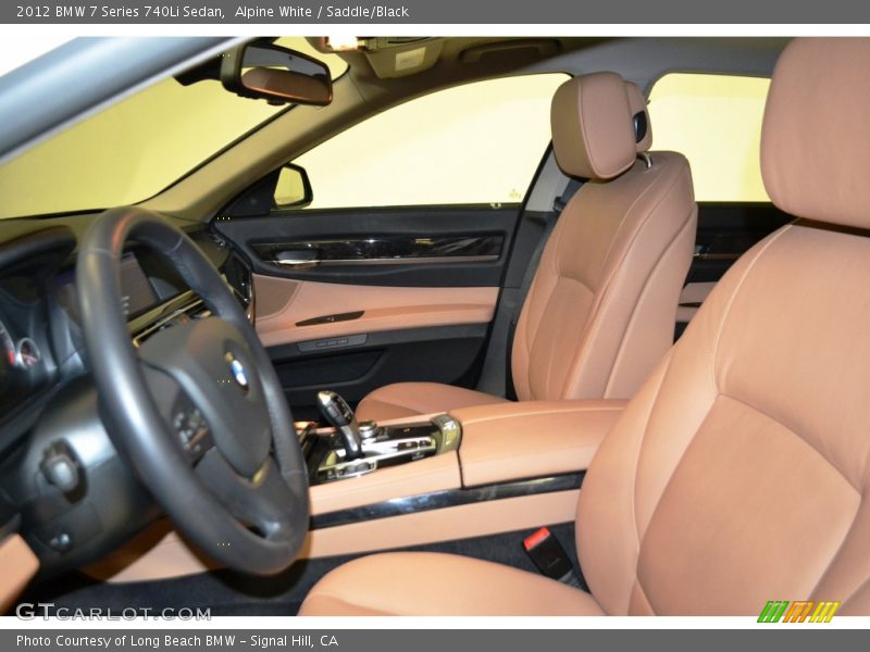 Alpine White / Saddle/Black 2012 BMW 7 Series 740Li Sedan