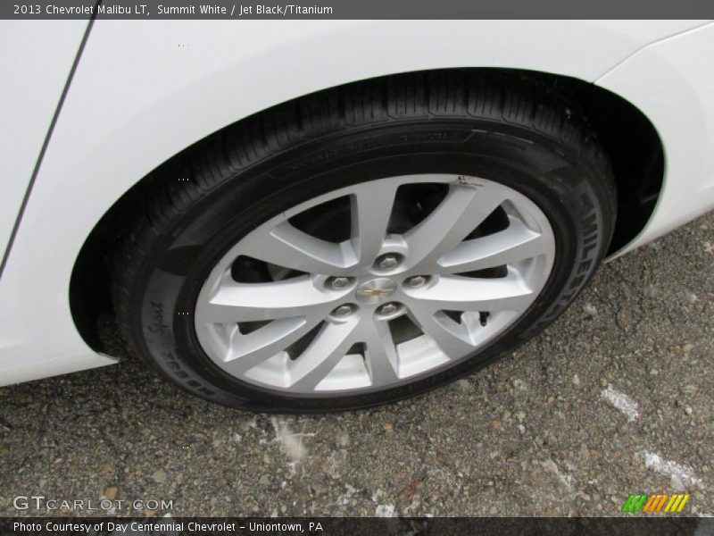 Summit White / Jet Black/Titanium 2013 Chevrolet Malibu LT