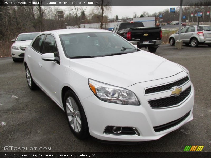 Summit White / Jet Black/Titanium 2013 Chevrolet Malibu LT