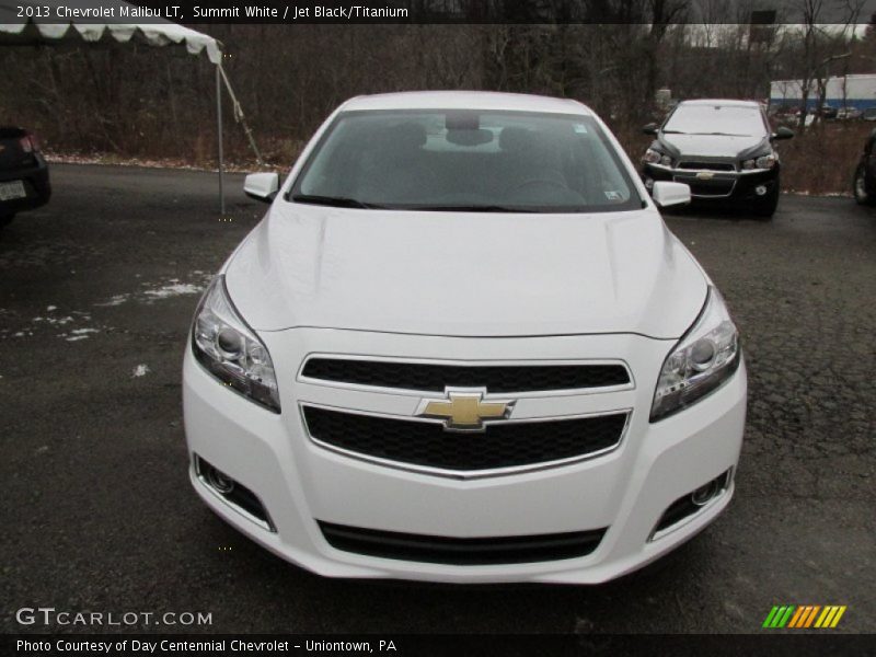 Summit White / Jet Black/Titanium 2013 Chevrolet Malibu LT