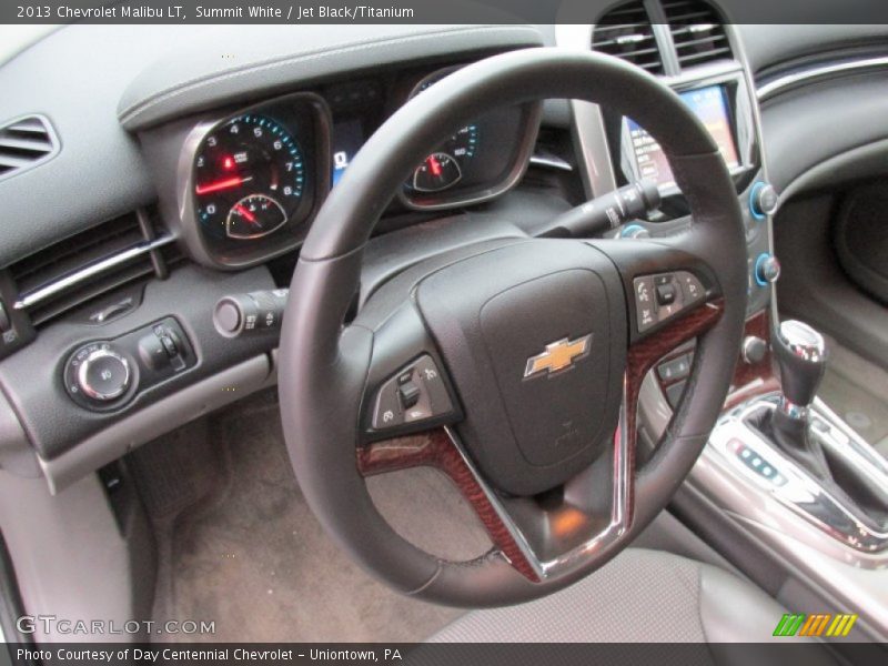 Summit White / Jet Black/Titanium 2013 Chevrolet Malibu LT