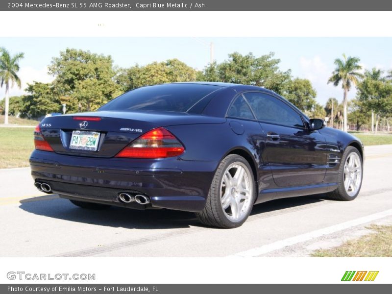 Capri Blue Metallic / Ash 2004 Mercedes-Benz SL 55 AMG Roadster