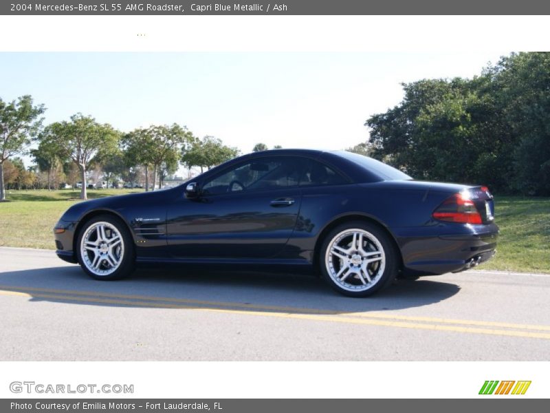 Capri Blue Metallic / Ash 2004 Mercedes-Benz SL 55 AMG Roadster