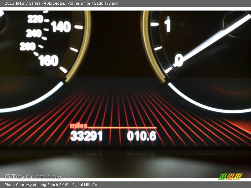 Alpine White / Saddle/Black 2012 BMW 7 Series 740Li Sedan