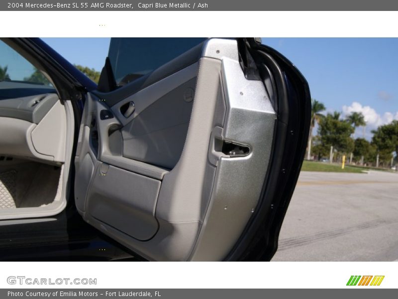 Capri Blue Metallic / Ash 2004 Mercedes-Benz SL 55 AMG Roadster