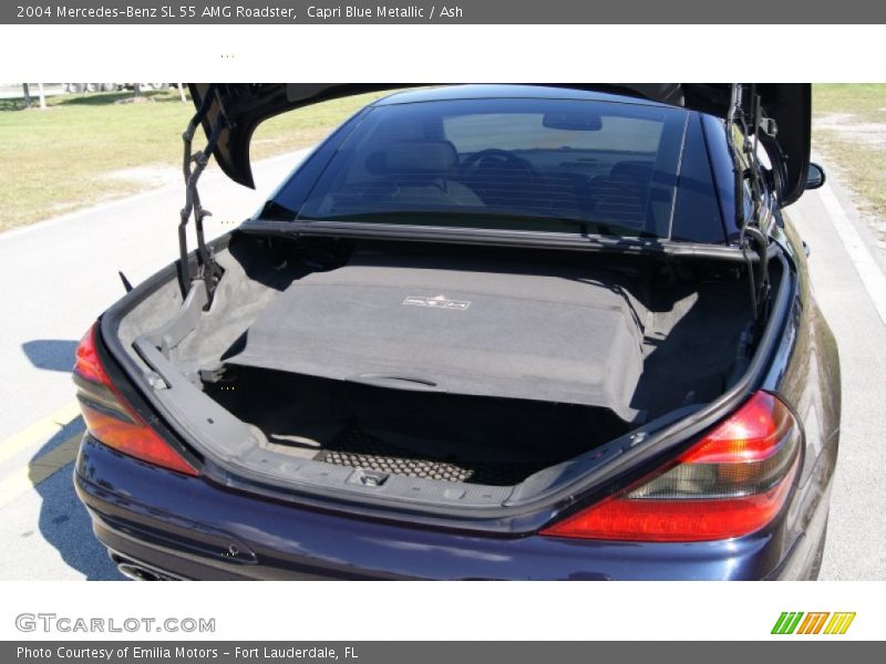 Capri Blue Metallic / Ash 2004 Mercedes-Benz SL 55 AMG Roadster