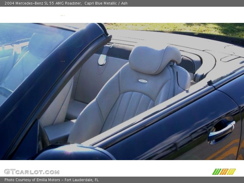 Capri Blue Metallic / Ash 2004 Mercedes-Benz SL 55 AMG Roadster