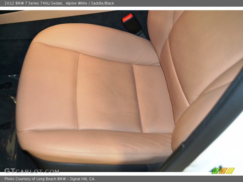 Alpine White / Saddle/Black 2012 BMW 7 Series 740Li Sedan