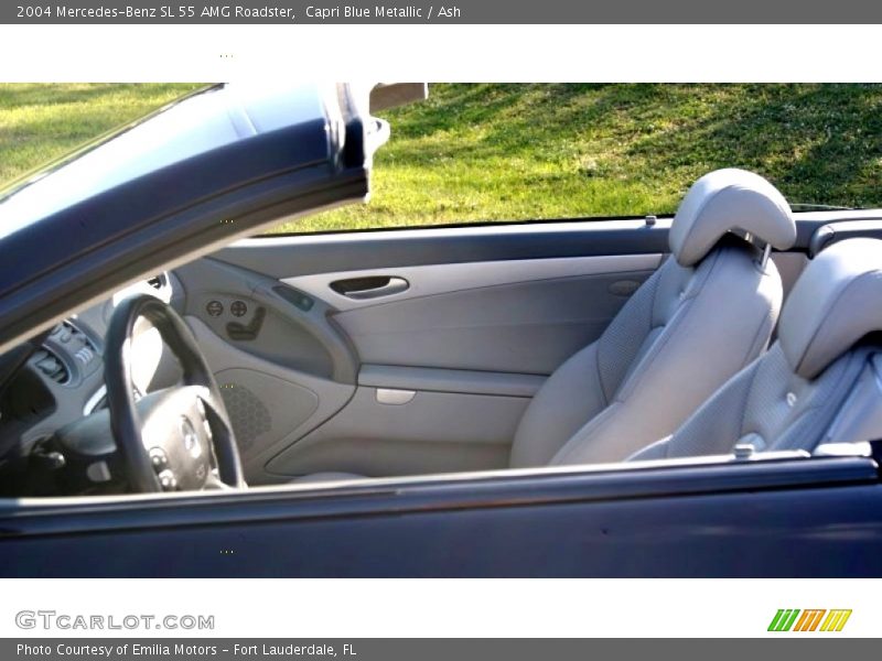 Capri Blue Metallic / Ash 2004 Mercedes-Benz SL 55 AMG Roadster