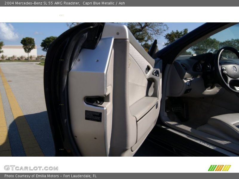 Capri Blue Metallic / Ash 2004 Mercedes-Benz SL 55 AMG Roadster
