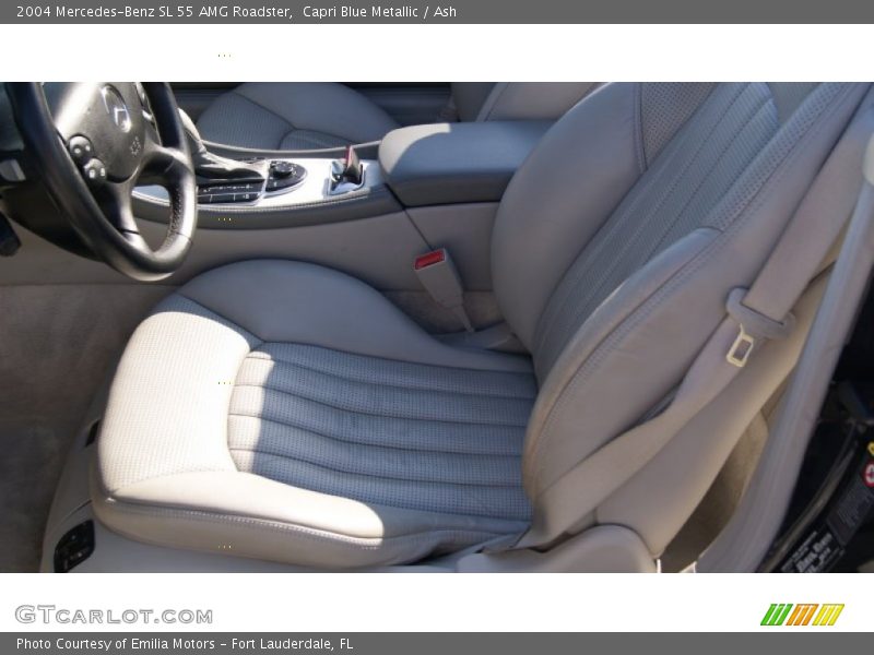 Capri Blue Metallic / Ash 2004 Mercedes-Benz SL 55 AMG Roadster