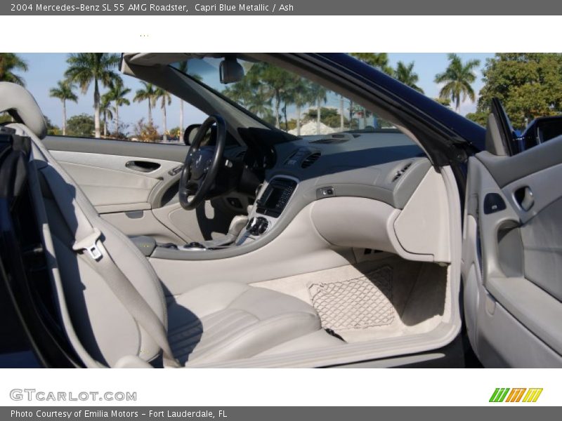 Capri Blue Metallic / Ash 2004 Mercedes-Benz SL 55 AMG Roadster