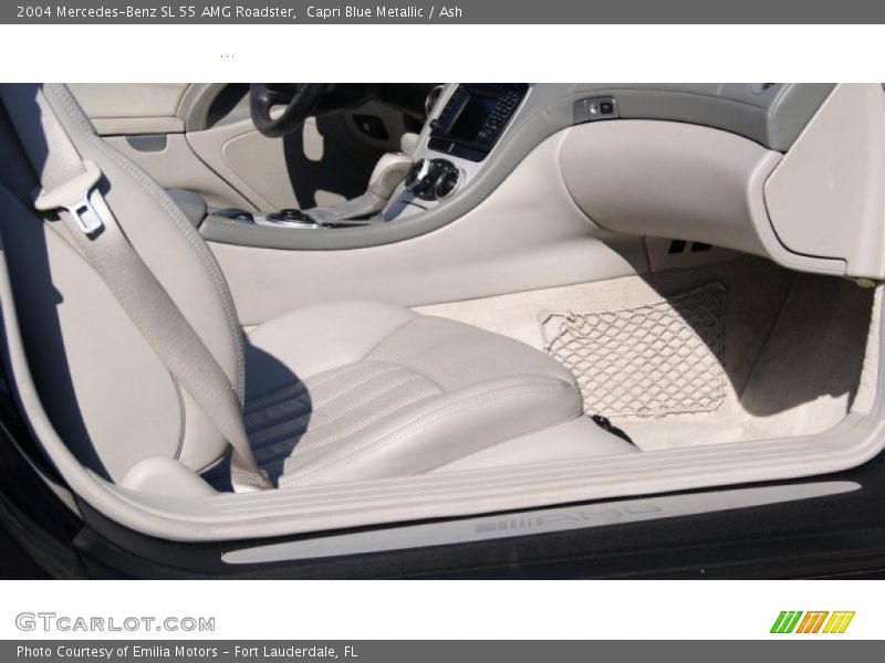 Capri Blue Metallic / Ash 2004 Mercedes-Benz SL 55 AMG Roadster