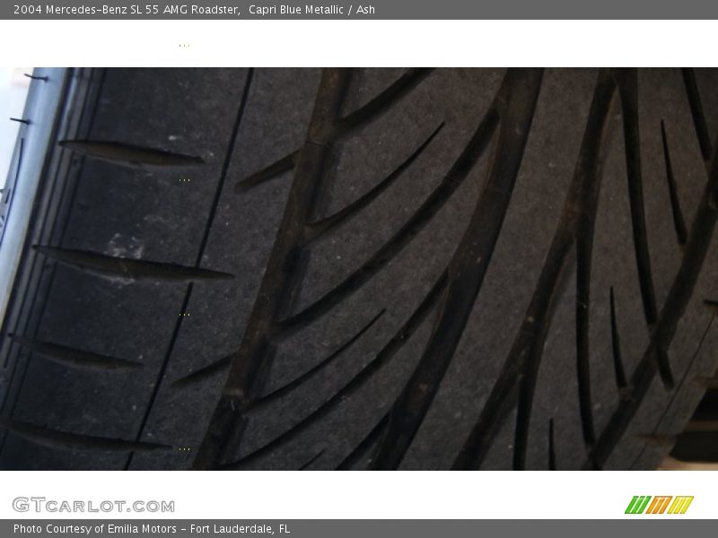 Capri Blue Metallic / Ash 2004 Mercedes-Benz SL 55 AMG Roadster