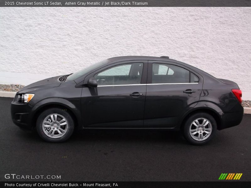 Ashen Gray Metallic / Jet Black/Dark Titanium 2015 Chevrolet Sonic LT Sedan