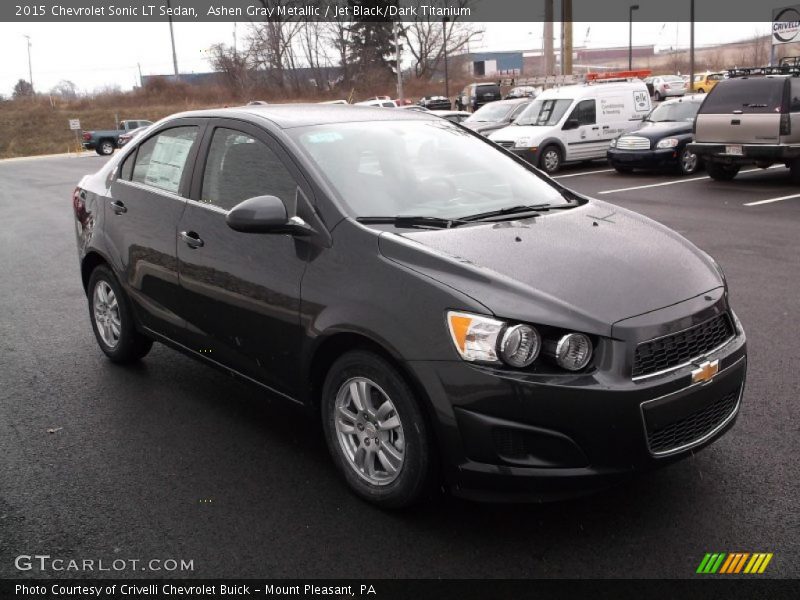 Ashen Gray Metallic / Jet Black/Dark Titanium 2015 Chevrolet Sonic LT Sedan