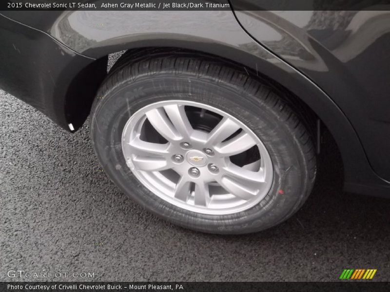 Ashen Gray Metallic / Jet Black/Dark Titanium 2015 Chevrolet Sonic LT Sedan