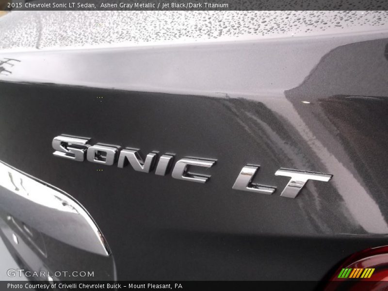 Ashen Gray Metallic / Jet Black/Dark Titanium 2015 Chevrolet Sonic LT Sedan