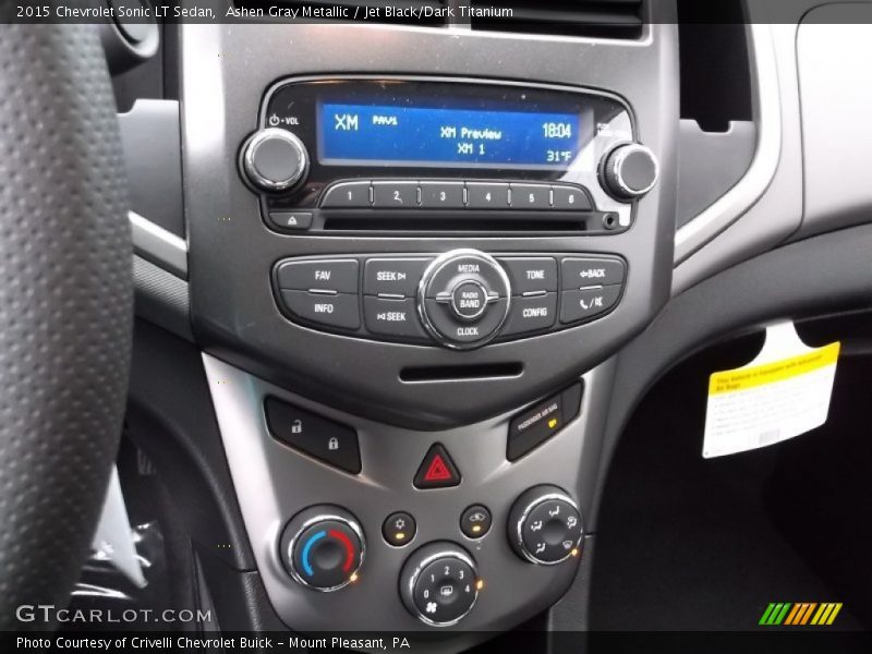 Ashen Gray Metallic / Jet Black/Dark Titanium 2015 Chevrolet Sonic LT Sedan