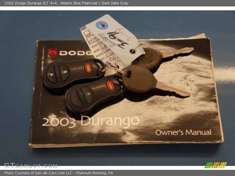 Atlantic Blue Pearlcoat / Dark Slate Gray 2003 Dodge Durango SLT 4x4