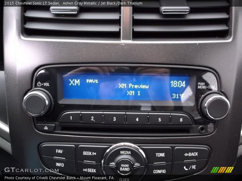 Ashen Gray Metallic / Jet Black/Dark Titanium 2015 Chevrolet Sonic LT Sedan
