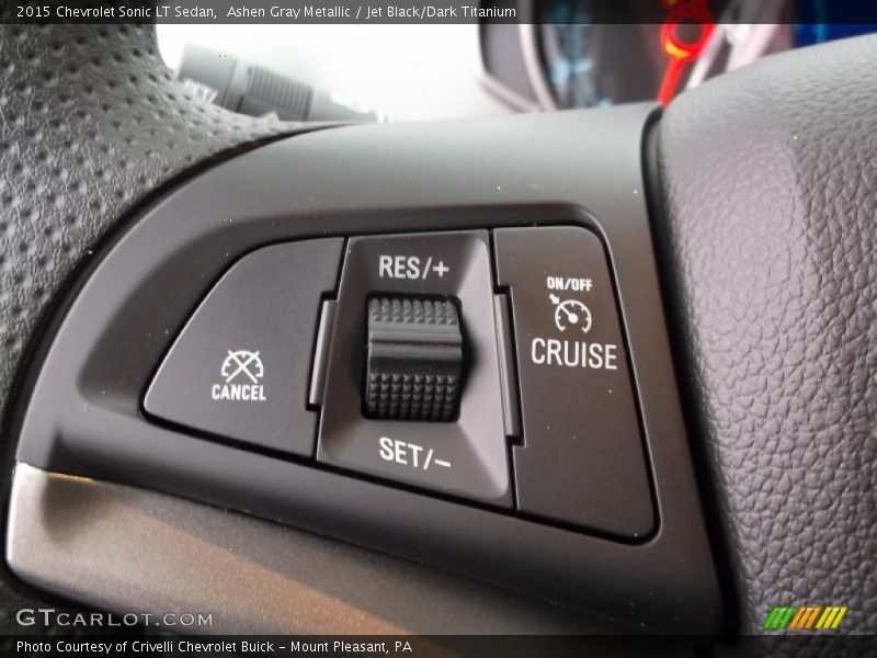 Ashen Gray Metallic / Jet Black/Dark Titanium 2015 Chevrolet Sonic LT Sedan