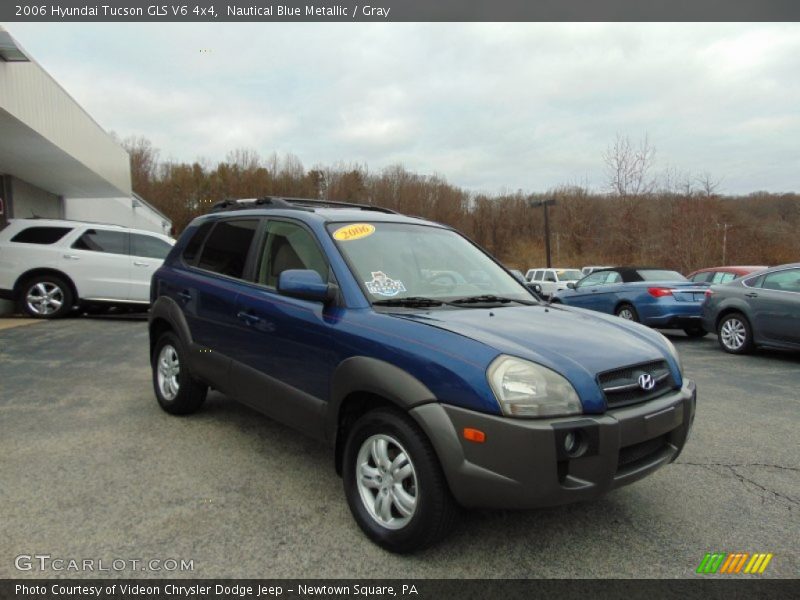 Nautical Blue Metallic / Gray 2006 Hyundai Tucson GLS V6 4x4