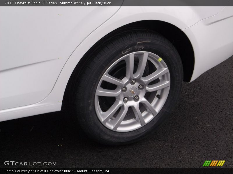 Summit White / Jet Black/Brick 2015 Chevrolet Sonic LT Sedan