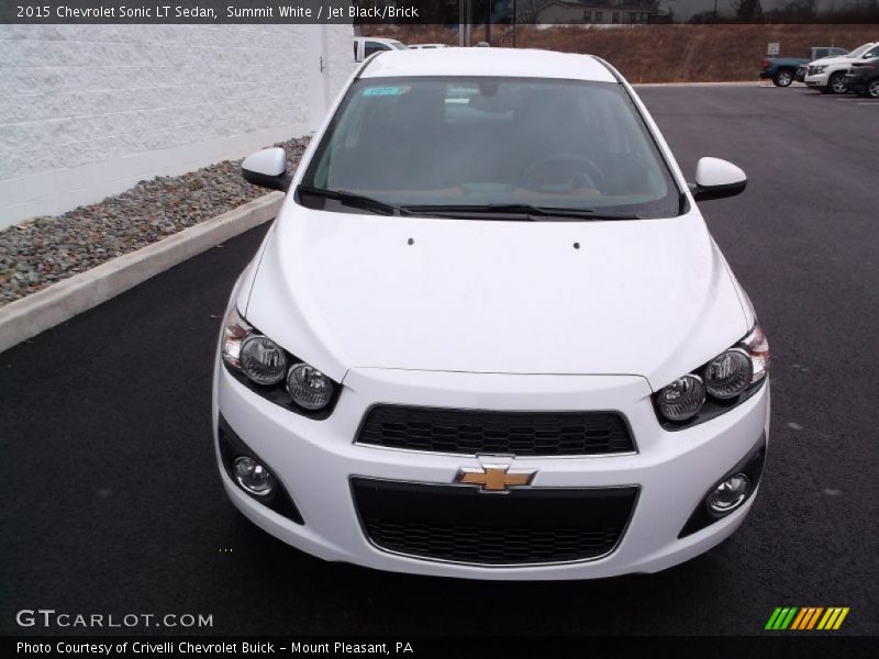 Summit White / Jet Black/Brick 2015 Chevrolet Sonic LT Sedan