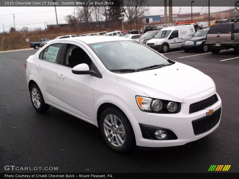 Summit White / Jet Black/Brick 2015 Chevrolet Sonic LT Sedan