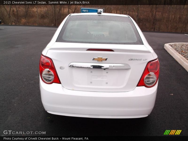 Summit White / Jet Black/Brick 2015 Chevrolet Sonic LT Sedan