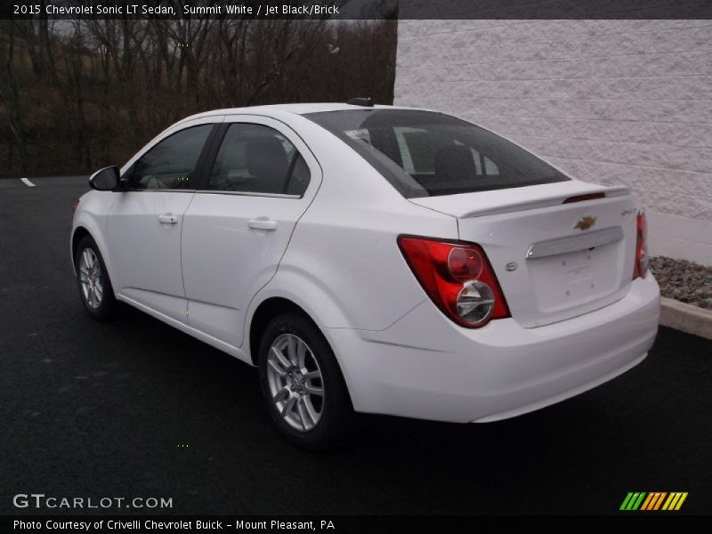 Summit White / Jet Black/Brick 2015 Chevrolet Sonic LT Sedan
